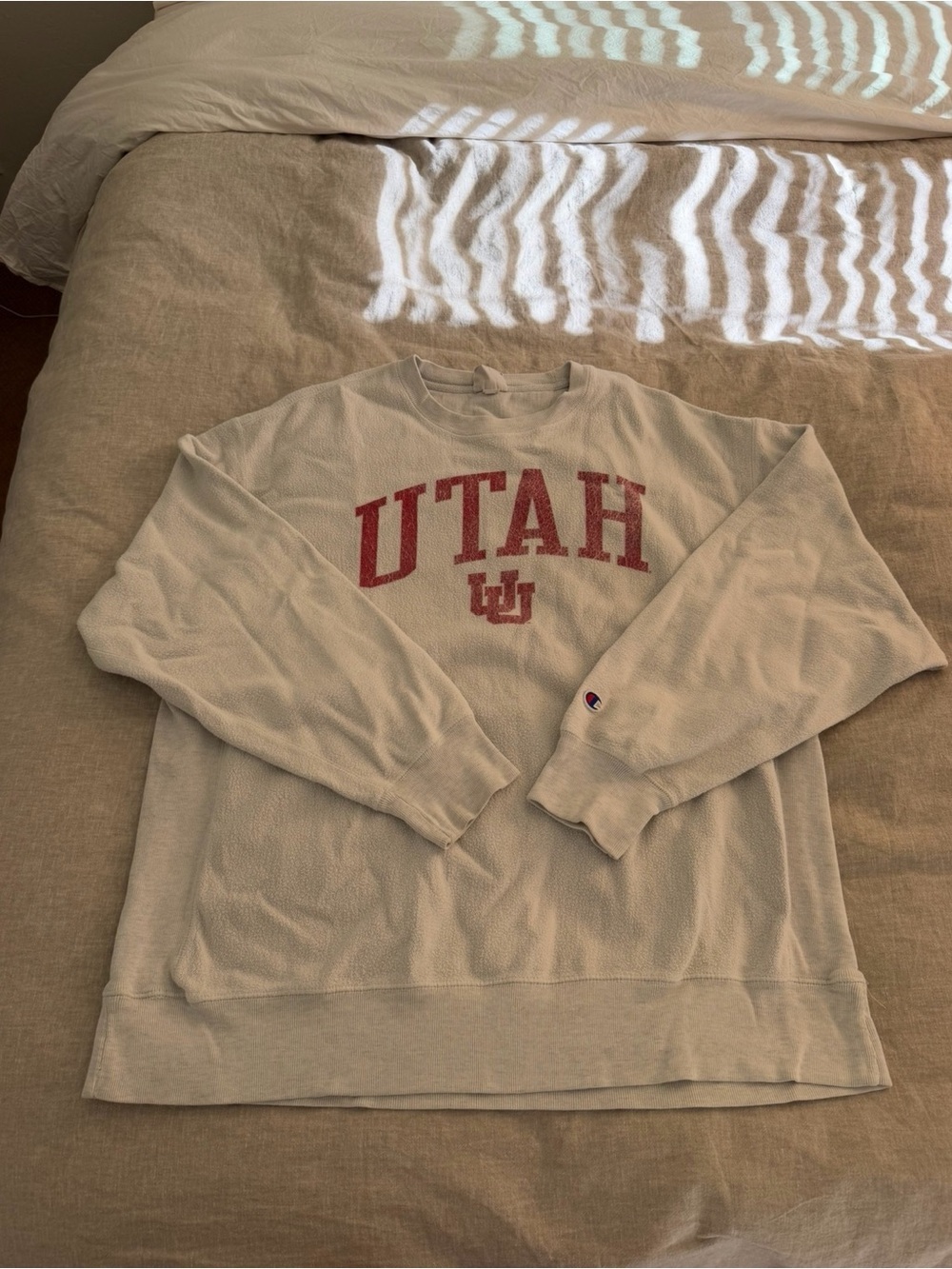 Vintage Light Grey Utah Crewneck Sweatshirt